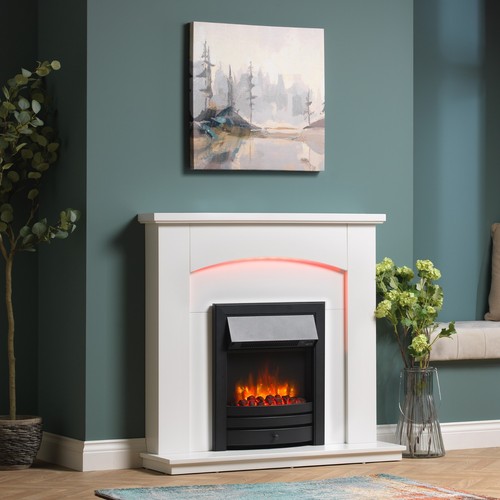 Electric fire and surround - and,