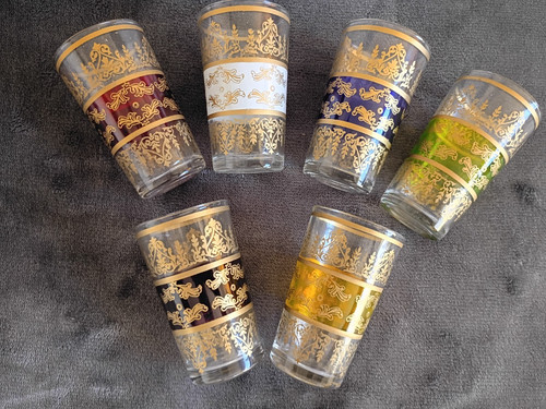 Vintage moroccan tea glasses - tea,
