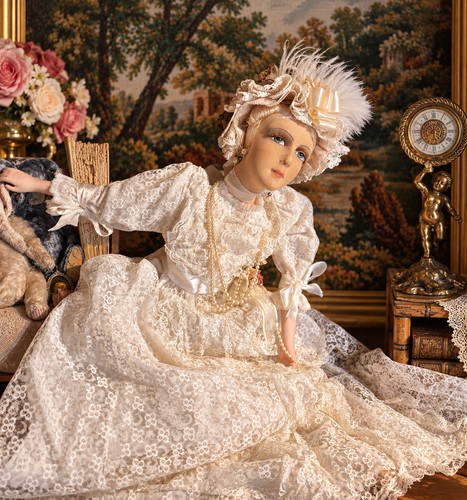 Antique french boudoir doll - antique,