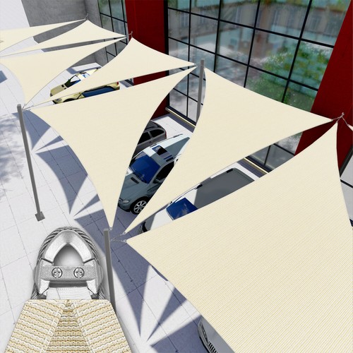 Triangle sun shade sail steel - sail,
