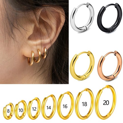 Pair hoop earrings - hoop,