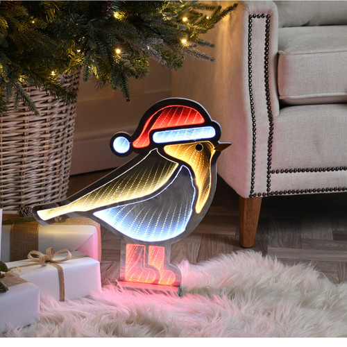40cm light christmas - christmas, robin
