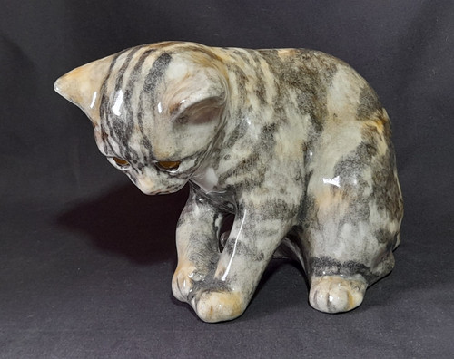 Winstanley seated tabby cat - seated,