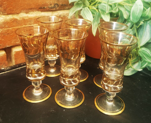 1950s sherry glasses with - sherry,