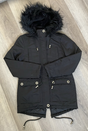 Peacocks black hooded faux fur - peacocks,
