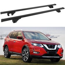 53" Roof Rack Cross Bars Black Lockable Luggage Cargo Carrier For Nissan X-Trail