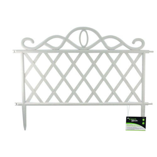 Green blade white plastic - green,