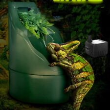 Reptile Drinking Water Fountain Humidifier Feeding Chameleon Lizard Dispenser UK