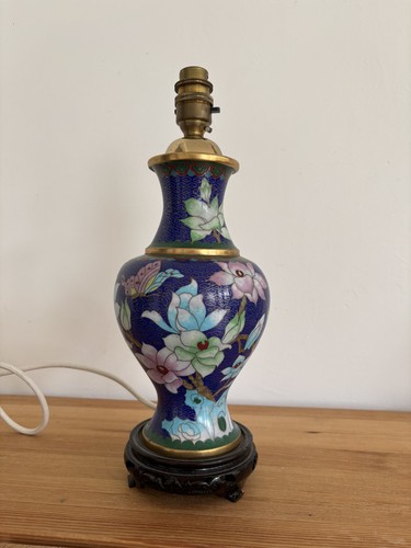 Oriental cloisonne lamp gold - cloisonne,