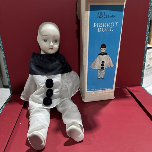 Vintage hand painted pierrot - vintage,