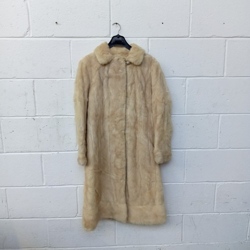 Real mink full length white - full,