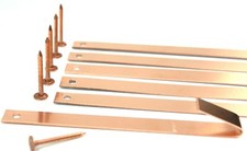 0.9mm COPPER ROOFING STRIPS + NAILS Tingle Soaker Slate Stone Roof 1/2" Wide 