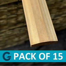 6ft Premium Wooden Fence Capping Rail Brown Pressure Treated - Pack of 15