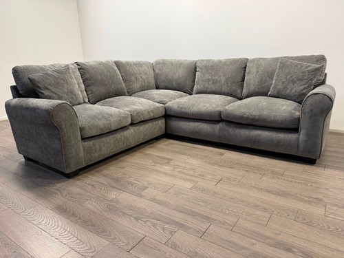 Taylor grey fabric corner sofa - fabric,