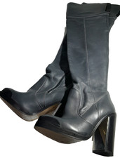 Topshop Carbon 28" Long Knee High Womens Boots UK Size 4