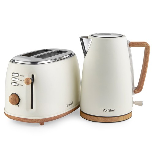 Kettle toaster set cream - toaster,