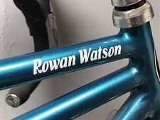 4 Personalised ANY NAME TEXT Cycling Decals Bike Frame Stickers Road MTB Custom 