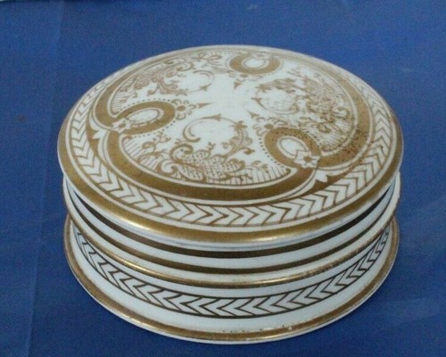 Pretty gilded jar and cover - pretty,