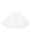 Vlazom Women 50's Petticoat Classic A-Line Underskirt Vintage Rockabilly Tutu Skirt for Wedding Dress Ball Gown Cosplay Halloween Costume White,S-M
