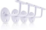 Set of 4 White Handrail Brackets, 63mm Banister Brackets for Stair Banister Handrail.