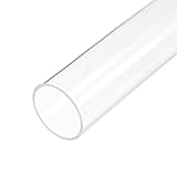 TA-VIGOR Acrylic Pipe Clear Rigid Round Tube 46mm ID 50mm OD 305mm for Lamps and Lanterns, Water Cooling System