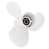 Feeshoppher Aluminum Boat Propeller 11 1/8 x 13 for Yamaha Outboard Motors 25-60HP 3-Blade Design Marine Performance Engine Part Compatible with Multiple Models 663-45945-02-EL