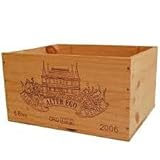 6 bottle size - Wooden Wine Box Crate for Vintage Shabby Chic Home Storage