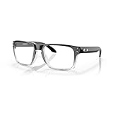 Oakley Holbrook Eyeglasses OX8156 815606 56MM Polished Black Clear Fade Square Eyeglasses for Men + BUNDLE With Designer iWear Complimentary Eyewear Kit