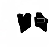 Lusso Floor Carpet Mats for Car | Tailored/Compatible to Mazda Bongo Friendee | DELUXE Carpet | Front with Heel Pad | Heavy Duty Deluxe Car Mats | 2 pcs Set. (Silver Edging)