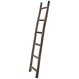 Biscottini Farmhouse bathroom decor 44x180 cm | Rustic wooden towel ladder | Vintage decor for bathroom, bedroom, living room Made in Italy