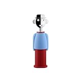 Alessi Alessandro M. AM23 LAZR - Design Corkscrew, in Thermoplastic Resin and Chrome-Plated Zamak, Blue and Red