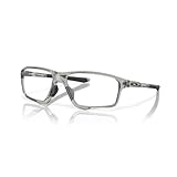 Oakley Crosslink Zero OX8080 808004 58MM Polished Grey Shadow Square Eyeglasses for Men + BUNDLE With Designer iWear Complimentary Eyewear Kit