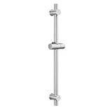 Trintion Shower Riser Rail Wall Mounted Shower Slide Bar with Soap Adjustable Shower Head Guide Rail Slide Bar Stainless Steel for Home Bathroom