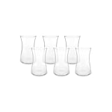 KARACA Heybeli 6-Piece Turkish Tea Glasses Set for 6 People, 170ml, Elegant & Durable Traditional Tea Glass Cups, Dishwasher Safe