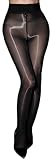 BAOKELAN Women Oily Tights Sheer Shiny Tights Control Top Tight Sexy Silk High Waist Pantyhose Black XL-XXXL
