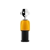 Alessi Alessandro M. AM23 YB - Design Corkscrew, in Thermoplastic Resin and Chrome-Plated Zamak, Yellow and Black