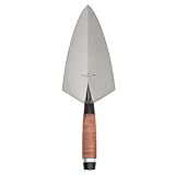 Marshalltown 19l Brick Trowel 11in - Leather Handle, silver