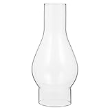 Garneck 1pc Glass Chimney Clear Kerosene Lampshade Retro Kerosene Lamp Shade Curvy Chimney Oil Glass Replacement