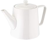 Judge Essentials White Porcelain Traditional Tall Teapot (5 Cup/1L)