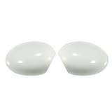 X AUTOHAUX Pair Car Door Rear View Driver Passenger Side Mirror Cover Cap Replacement White for BMW Mini Clubman R55 Hatchback Cooper R56 Convertible R57 Trims