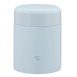 ZOJIRUSHI SW-KA40-HL Mahobin Stainless Steel Thermal Soup Jar, Lunch Jar, Seamless 13.5 fl oz (400 ml), Ice Gray, Integrated Lid and Seal, Easy to Clean, 3 Pieces Only