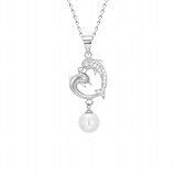 ISCBAFYX Simple Sweet Necklace Pearl Pendant Clavicle Chain Female Accessories