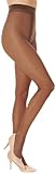 SENTELEGRI Exclusive T-Band 15 Denier Sheer Tights (Small, Brown)