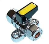 Metrogas 8mm Mini Lever Gas Ball Valve with Backplate