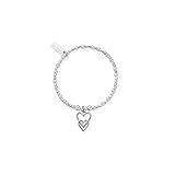 ChloBo Womens Mini Cube Interlocking Love Heart Bracelet SBCFB572