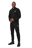 EA7 Men's Logo Zip Through Tracksuit, Black/Gold, L