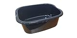 11 Litres Washing Up Bowl Rectangular Plastic Multi-Purpose Basin Mixing Sink Tidy Organizers (Black)