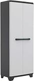 Kis 9726000 0616 02 “Linear Utility” Plastic Cupboard, Light Grey/Black