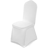 VELPAX Chair Covers Wedding 100Pcs Polyester Spandex Stretch Removable Washable Slipcovers Chair Covers for Wedding Banquet Celebration Dining Party (100PCS)