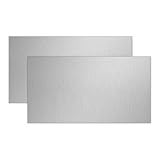 Uxney Stainless Steel Sheet,2" x 4"-18 Gauge(1mm) Thickness 430 Stainless Steel Metal Plates for DIY, Jewelry, Electrical, Repair, Industrial(2 Pac）